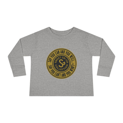 Toddler Long Sleeve Tee with Fun Street Goals Design