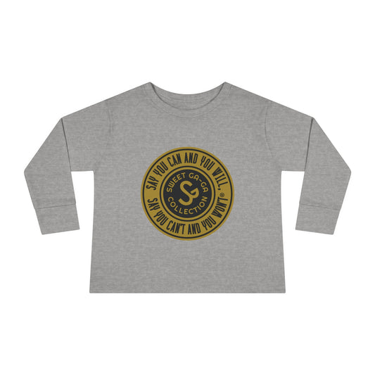Toddler Long Sleeve Tee with Fun Street Goals Design