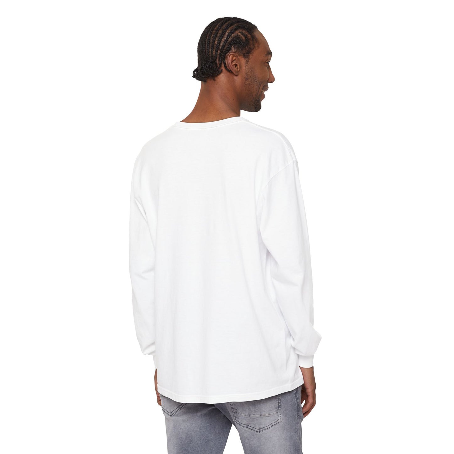 Unisex Garment-dyed Long Sleeve T-Shirt - "Say You Can and You Will"