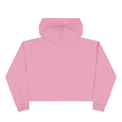 Cropped Hoodie — Minimal Gold Seal Logo, Casual Streetwear