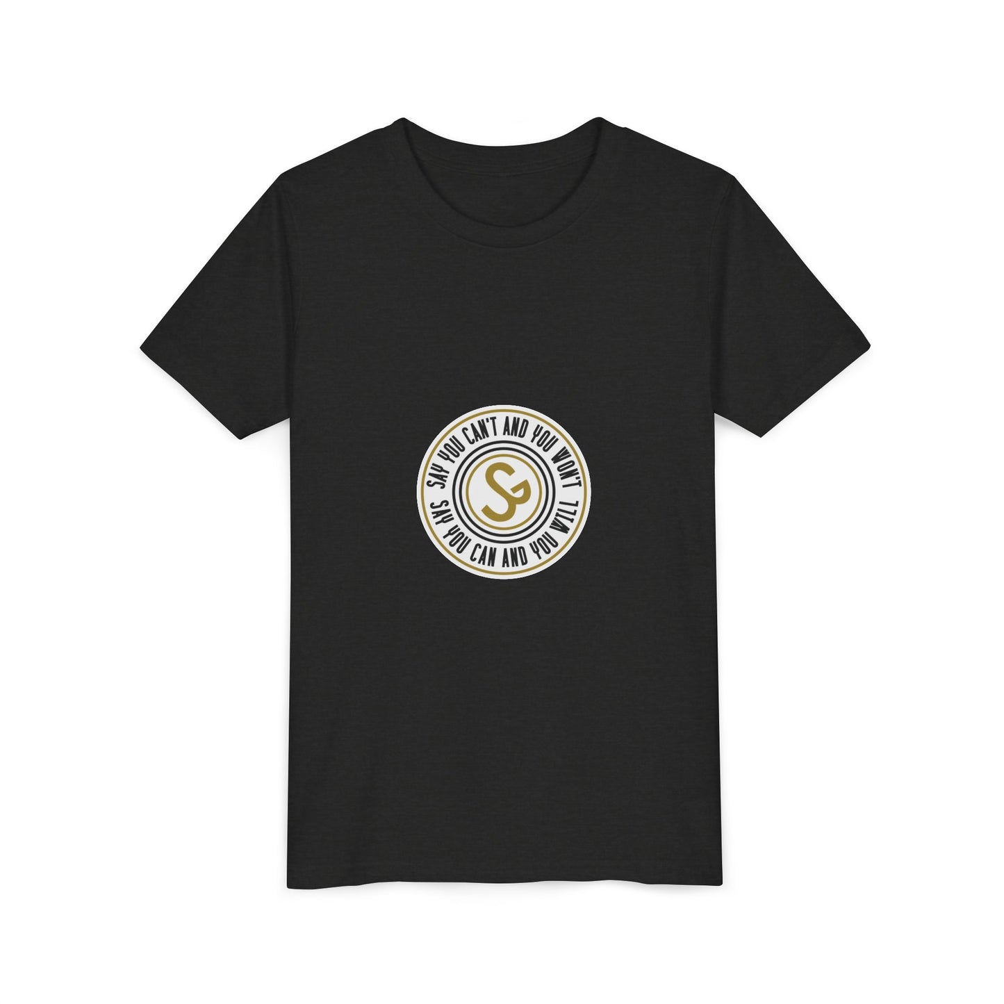 Youth Tee - "Say You Can and You Will" Retro Badge Graphic