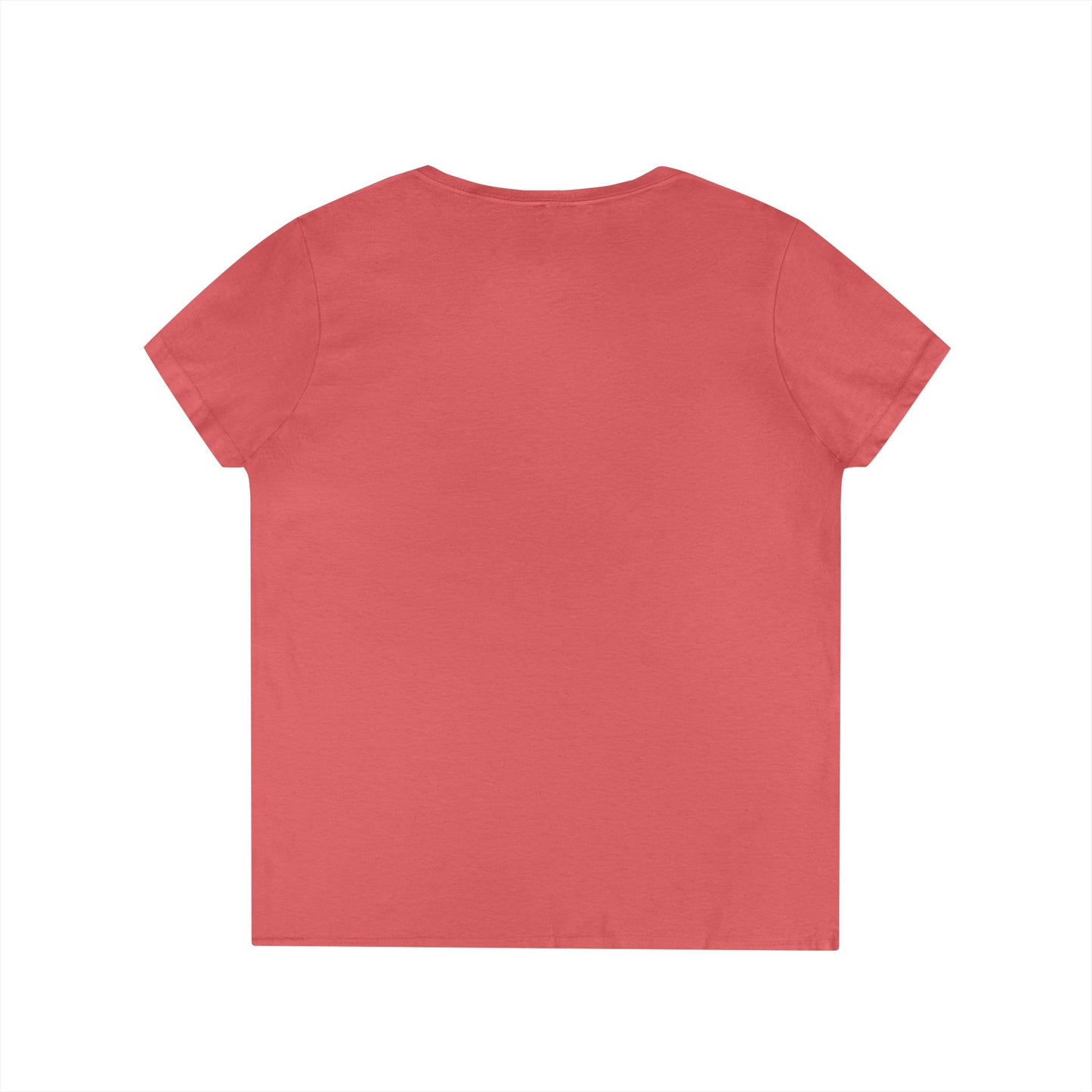 Ladies' V-Neck T-Shirt — Retro Gold Seal 'S' Emblem