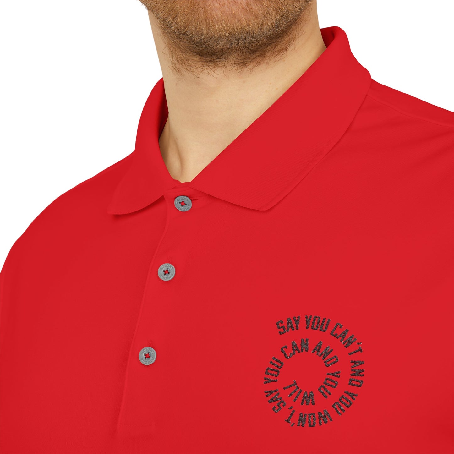 adidas Unisex Performance Polo -"Say You Can and You Will"