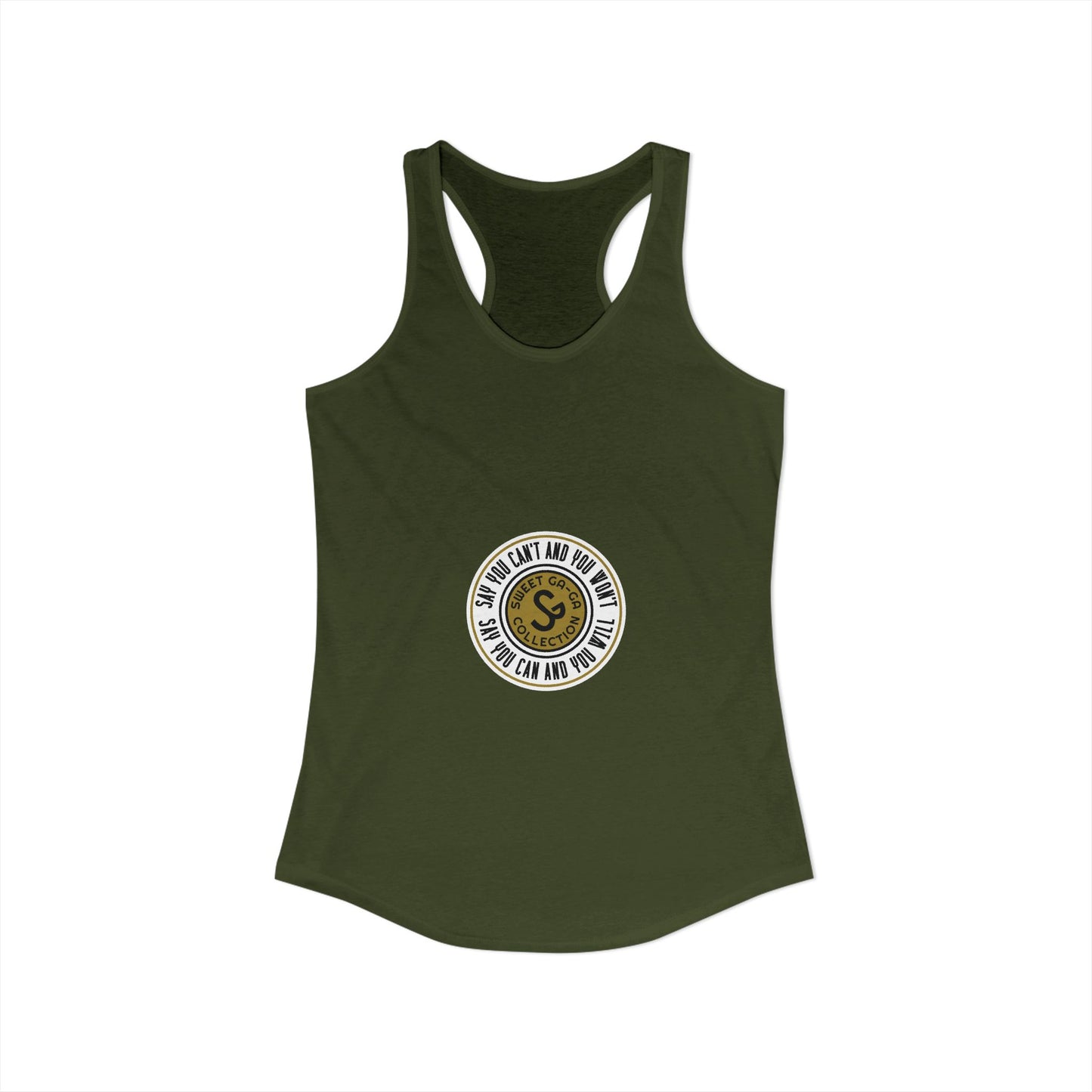 Women's Ideal Racerback Tank -"Say You Can and You Will"