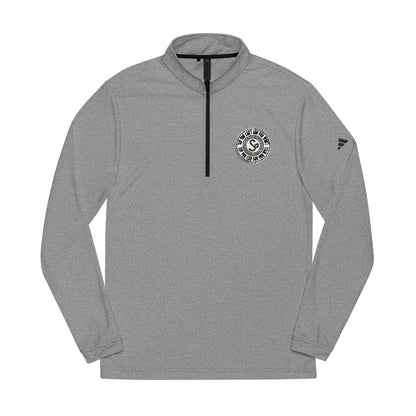 Embroidered Quarter-Zip Pullover — Minimal Circle Logo
