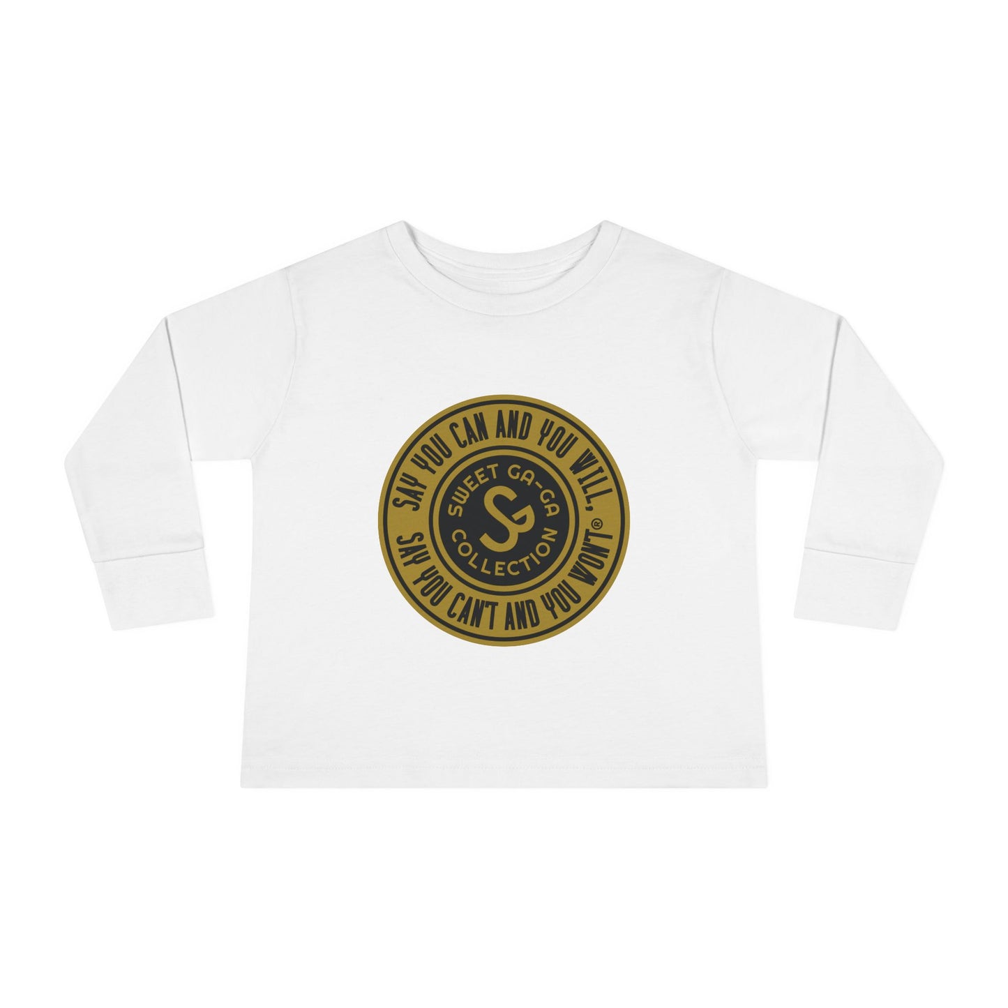 Toddler Long Sleeve Tee with Fun Street Goals Design