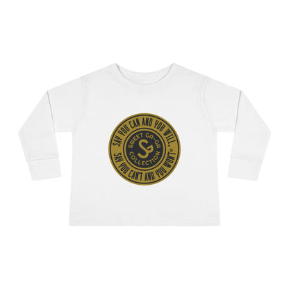 Toddler Long Sleeve Tee with Fun Street Goals Design