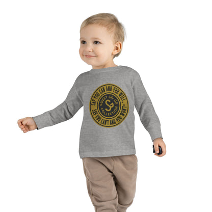 Toddler Long Sleeve Tee with Fun Street Goals Design
