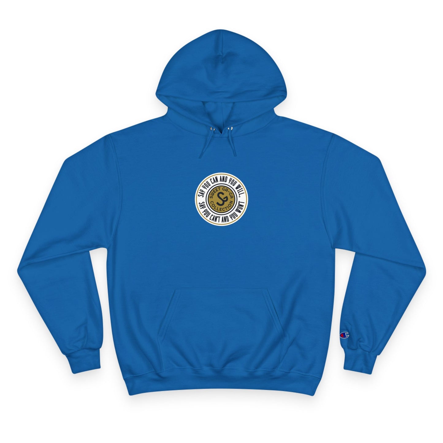 Champion Hoodie — Vintage-Inspired Circular Logo Hoodie