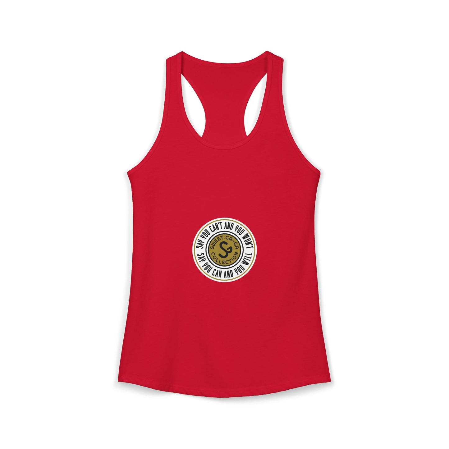 Women's Ideal Racerback Tank -"Say You Can and You Will"