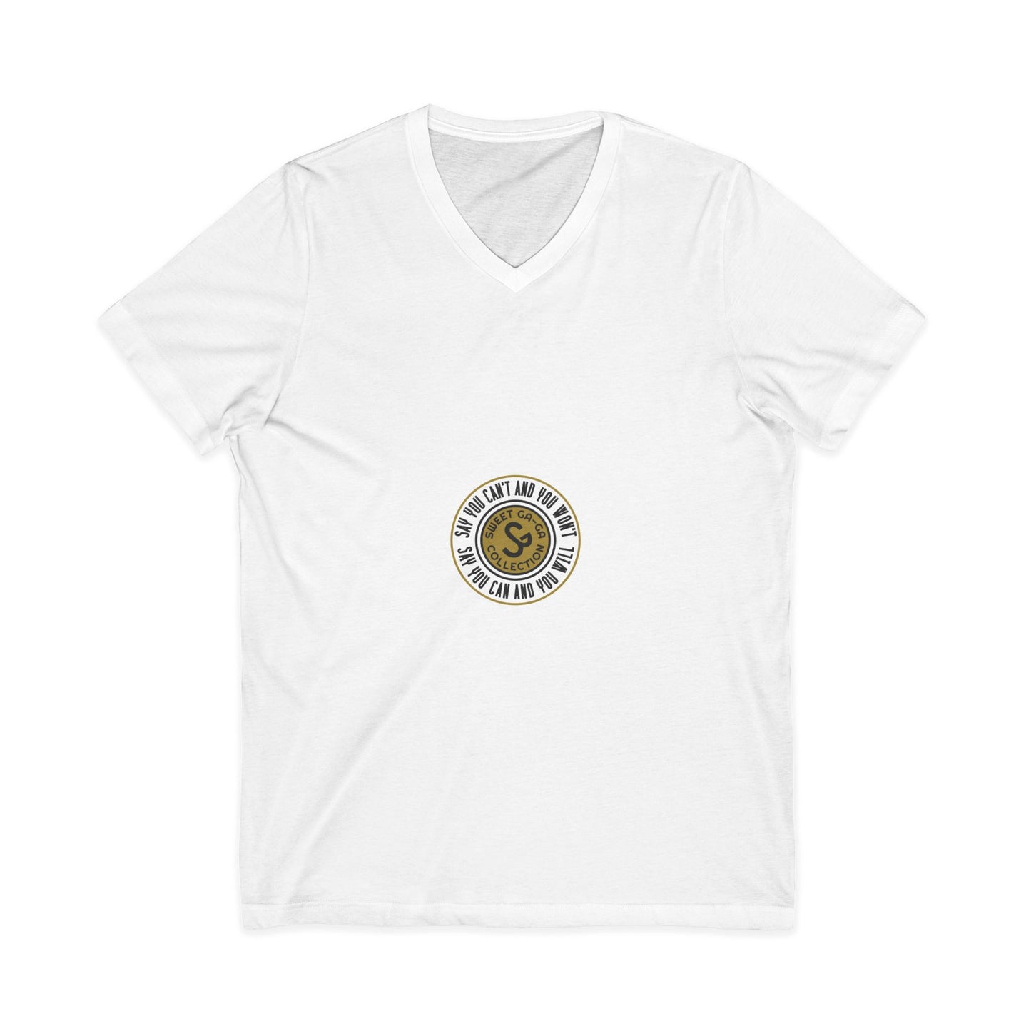 Minimalist Coin Logo V-Neck Tee