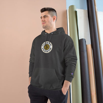 Champion Hoodie — Vintage-Inspired Circular Logo Hoodie
