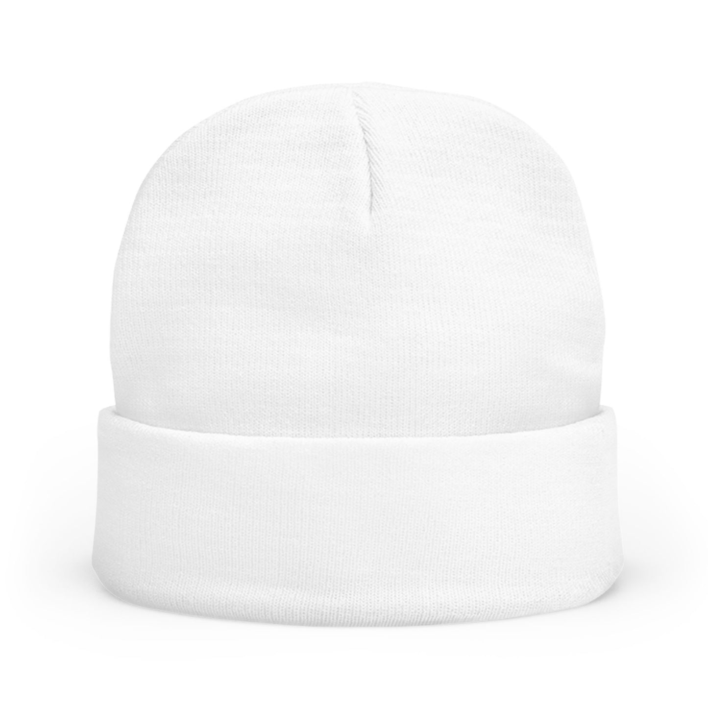 Embroidered Compass Logo Knit Beanie — Minimal Outdoor Winter Hat