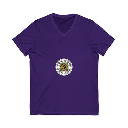 Minimalist Coin Logo V-Neck Tee