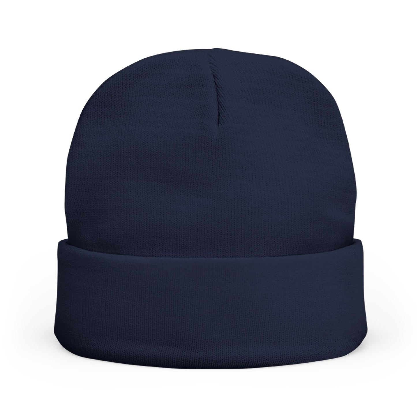 Embroidered Compass Logo Knit Beanie — Minimal Outdoor Winter Hat