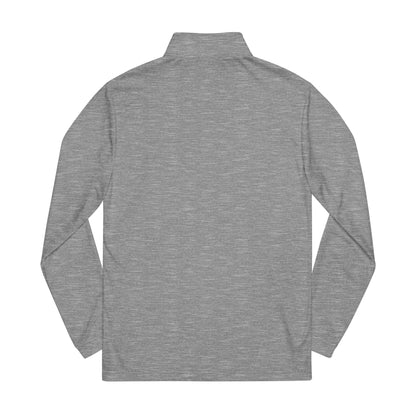 Embroidered Quarter-Zip Pullover — White Performance Adidas Pullover "Say You Can and You Will"