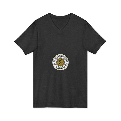 Minimalist Coin Logo V-Neck Tee