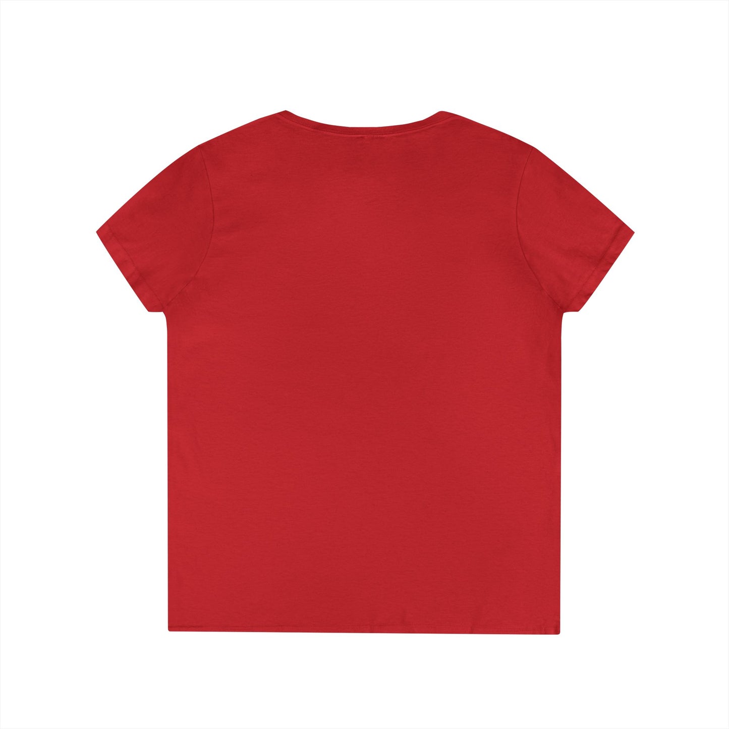 Ladies' V-Neck T-Shirt — Retro Gold Seal 'S' Emblem