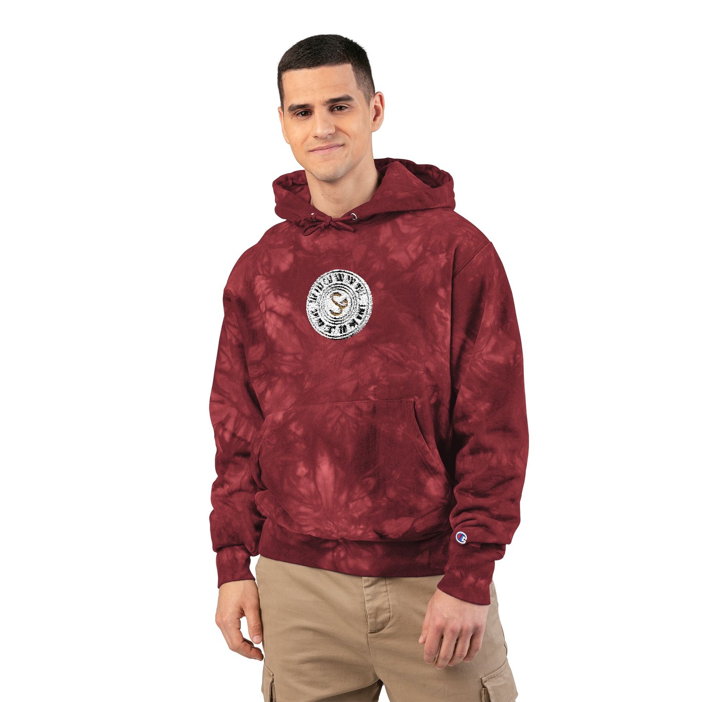 Tie-Dye Embroidered Hoodie — "Say You Can and You Will"