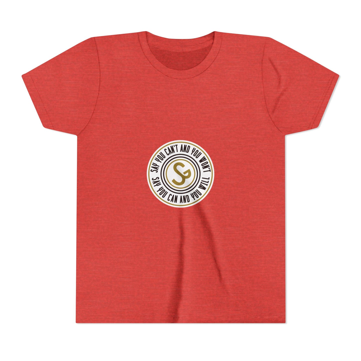 Youth Tee - "Say You Can and You Will" Retro Badge Graphic