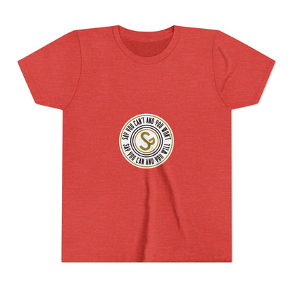 Youth Tee - "Say You Can and You Will" Retro Badge Graphic