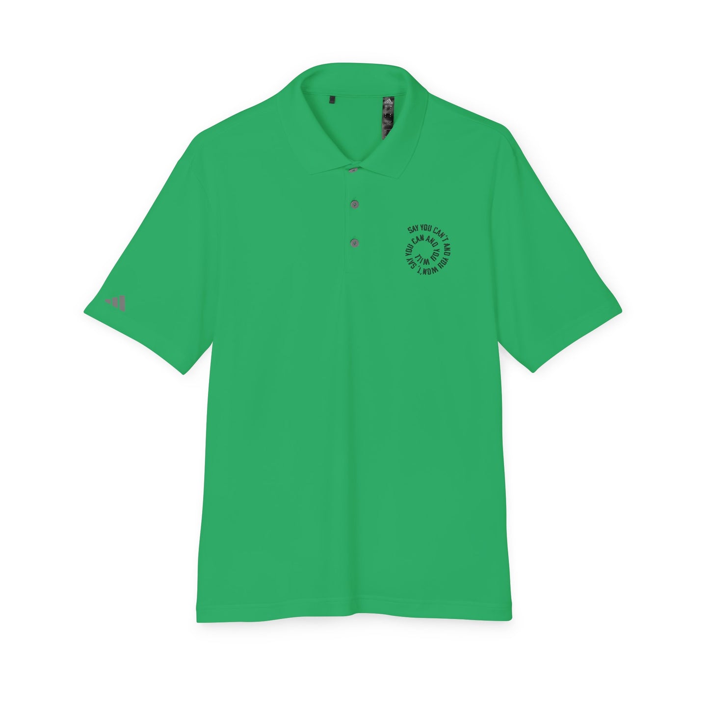 adidas Unisex Performance Polo -"Say You Can and You Will"