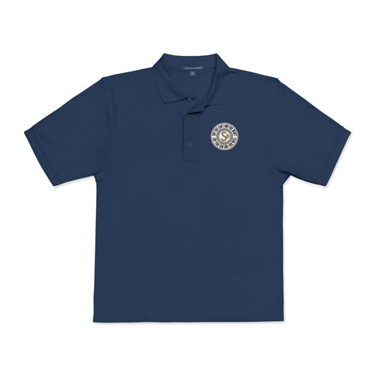 Embroidered Floral Medallion Polo