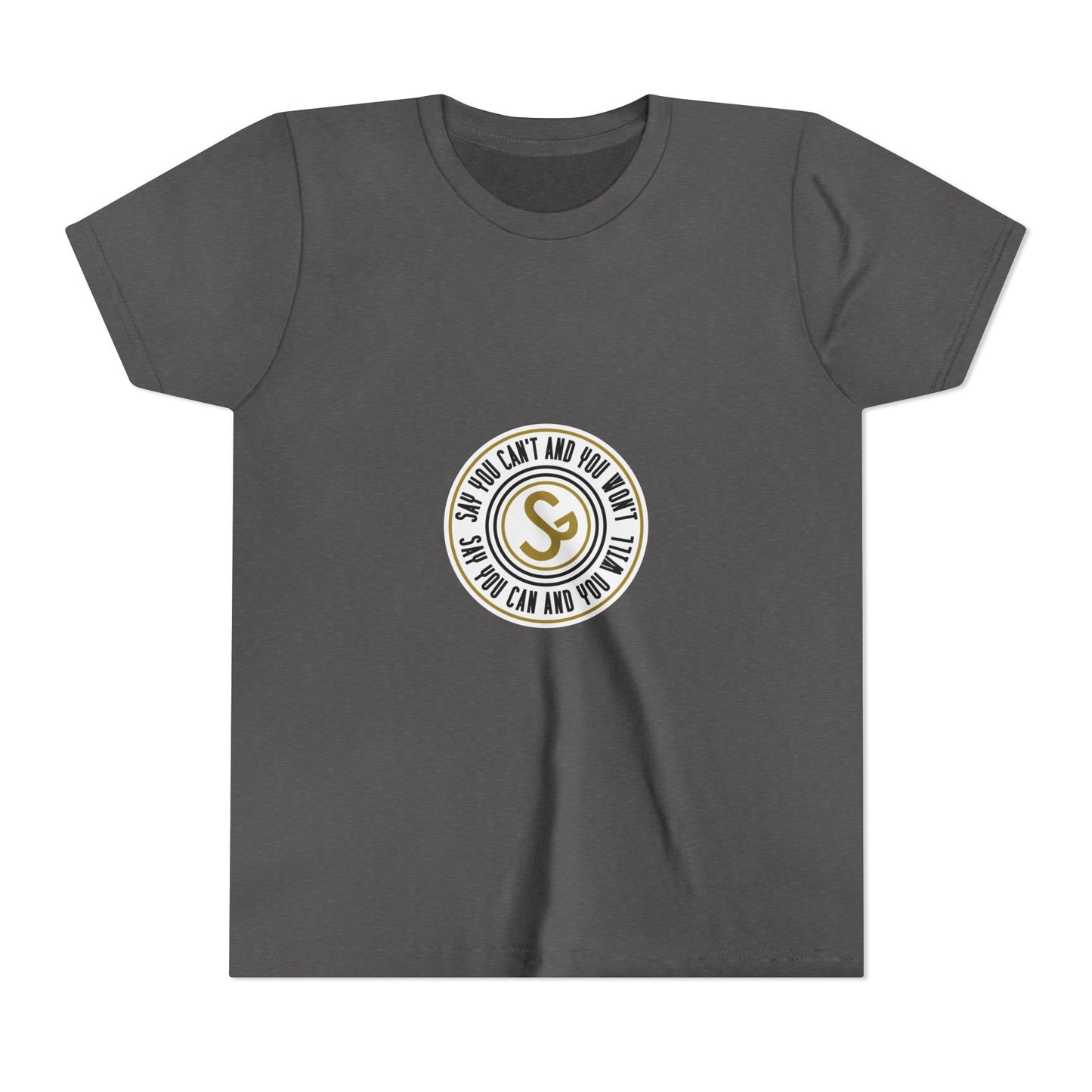 Youth Tee - "Say You Can and You Will" Retro Badge Graphic