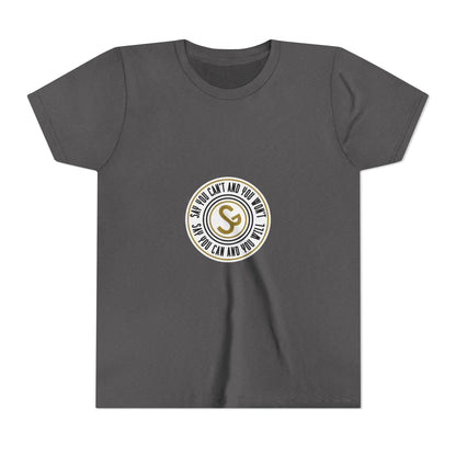 Youth Tee - "Say You Can and You Will" Retro Badge Graphic