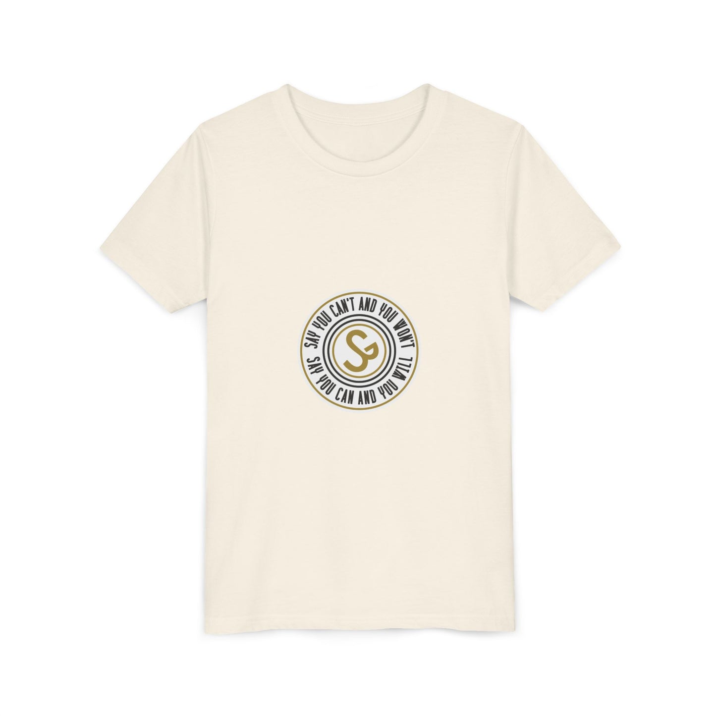 Youth Tee - "Say You Can and You Will" Retro Badge Graphic