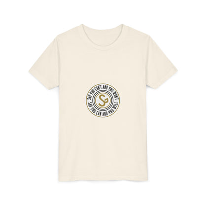 Youth Tee - "Say You Can and You Will" Retro Badge Graphic