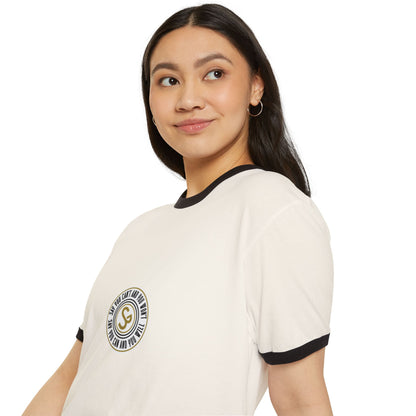 Unisex Cotton Ringer T-Shirt - "Say You Can and You Will"