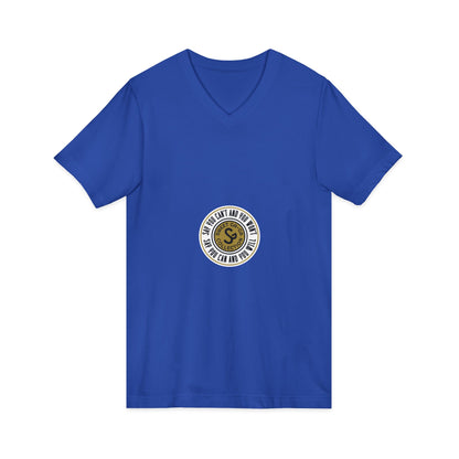 Minimalist Coin Logo V-Neck Tee