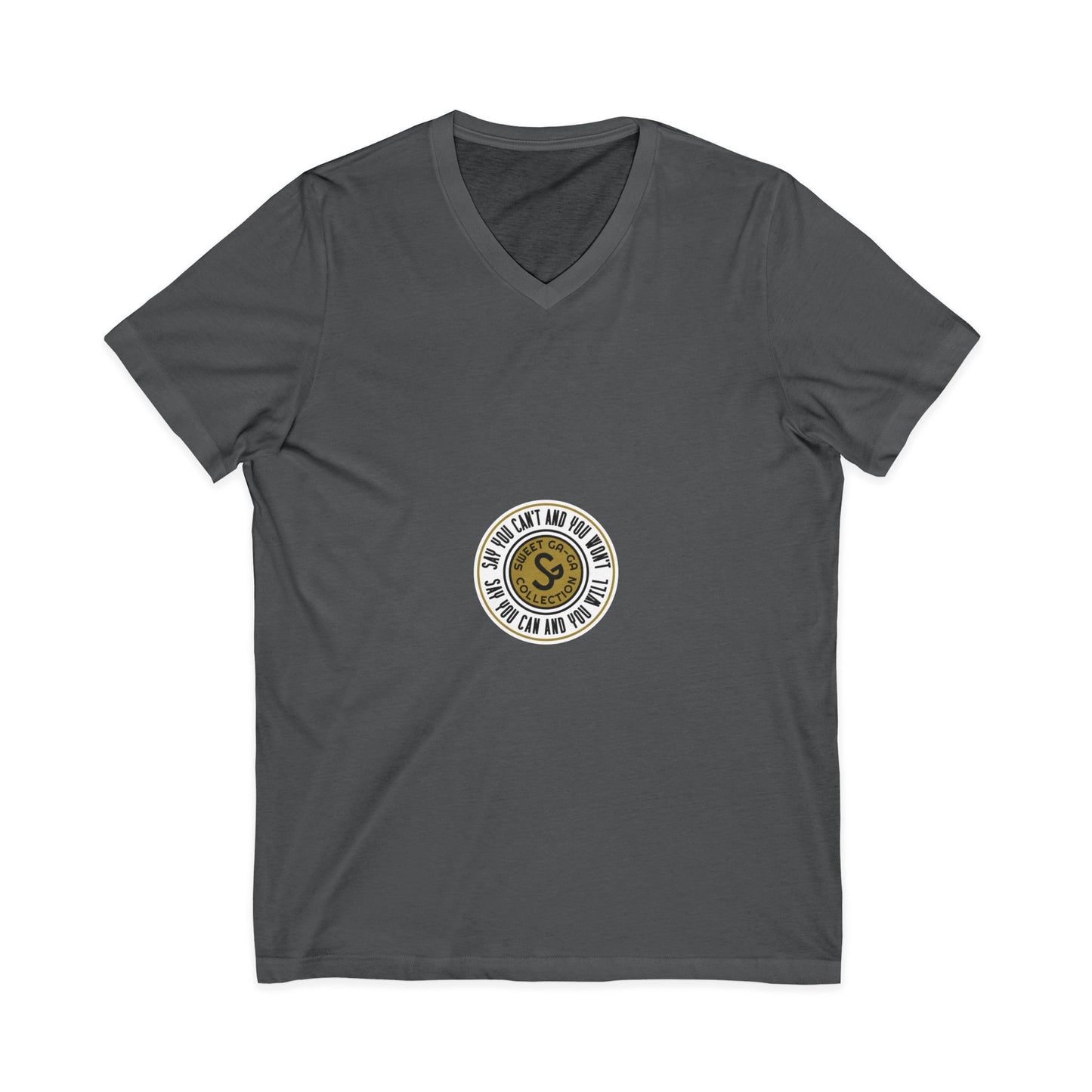 Minimalist Coin Logo V-Neck Tee
