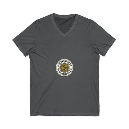 Minimalist Coin Logo V-Neck Tee