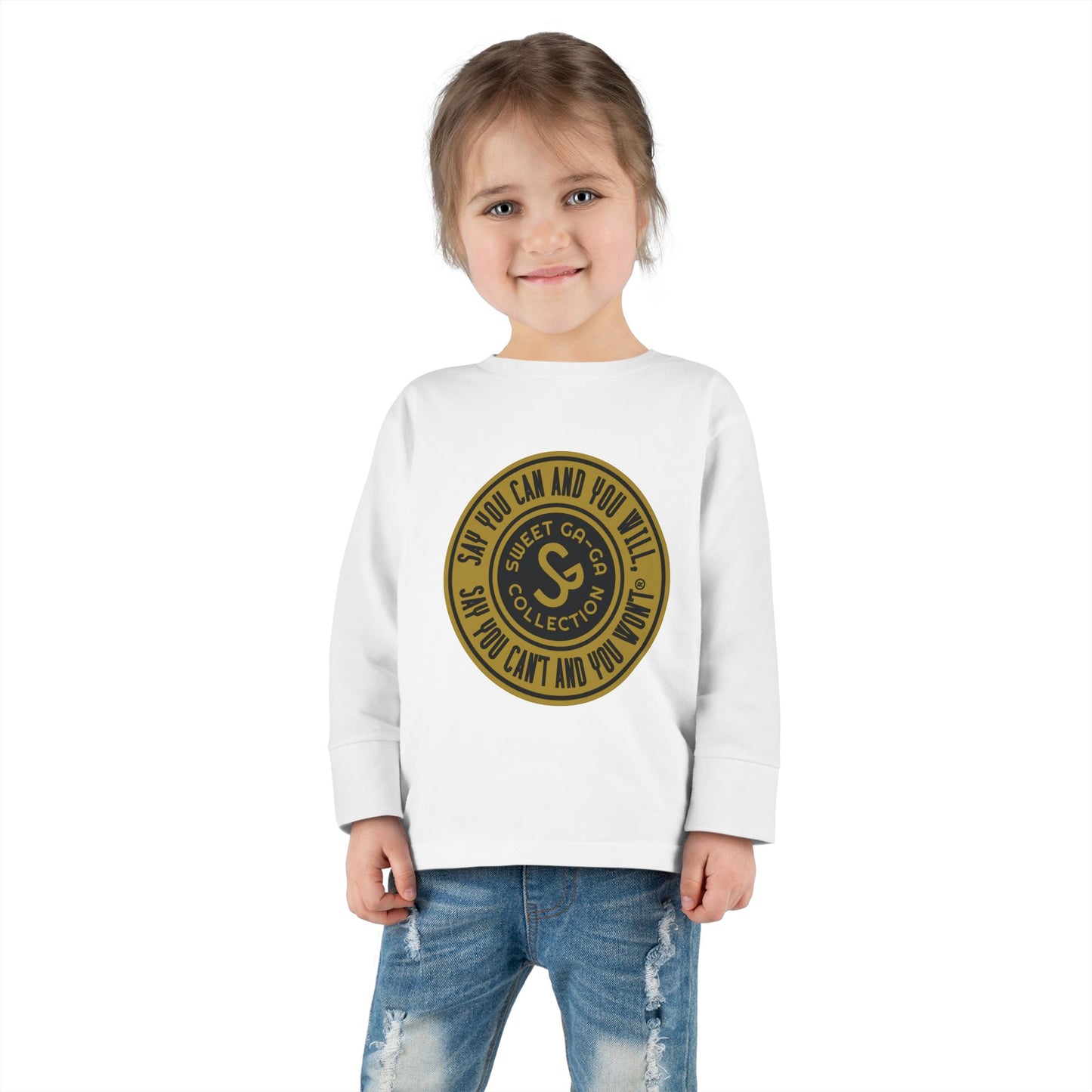 Toddler Long Sleeve Tee with Fun Street Goals Design