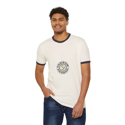 Unisex Cotton Ringer T-Shirt - "Say You Can and You Will"