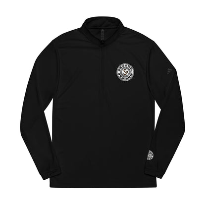 Embroidered Quarter-Zip Pullover — "Say You Can and You Will"
