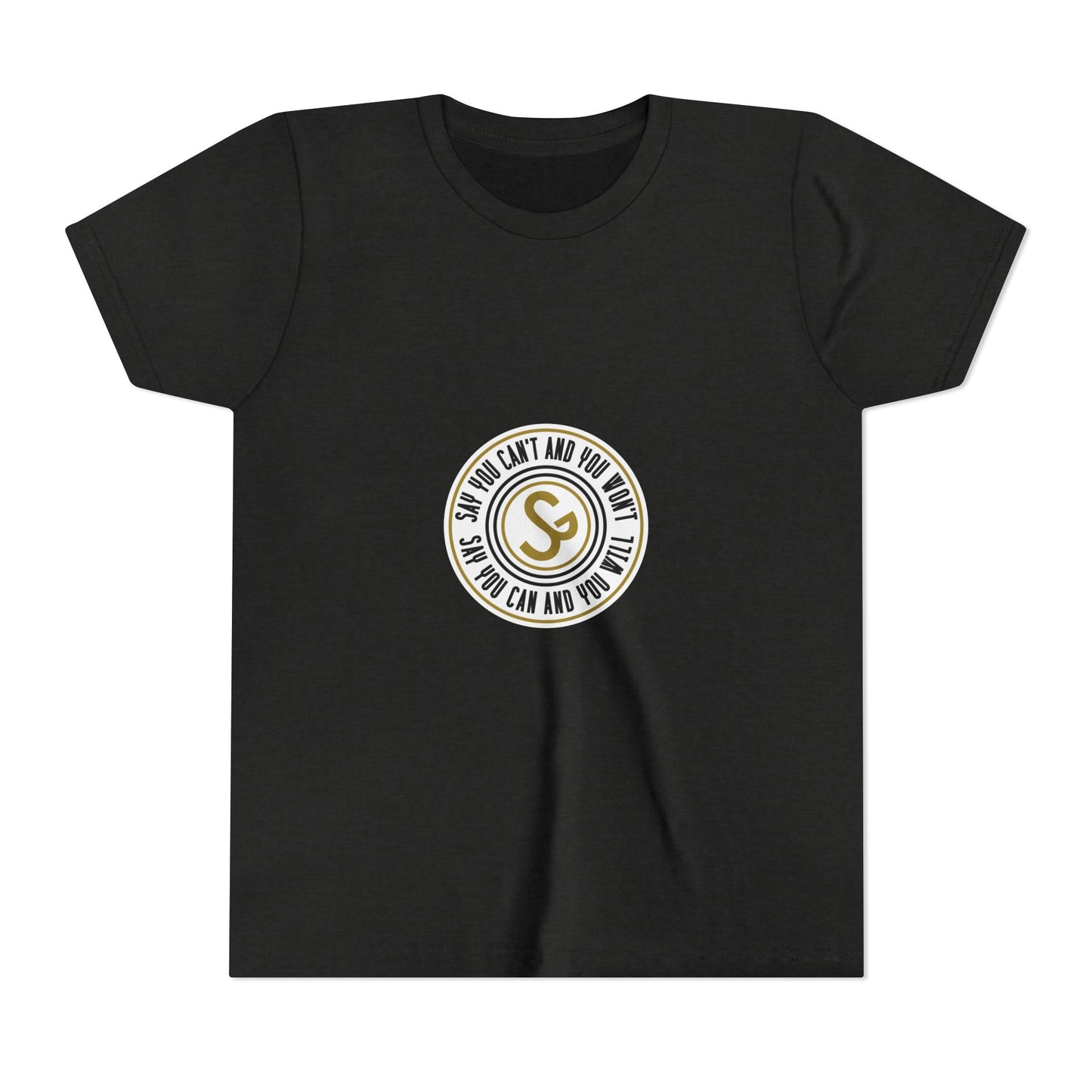 Youth Tee - "Say You Can and You Will" Retro Badge Graphic