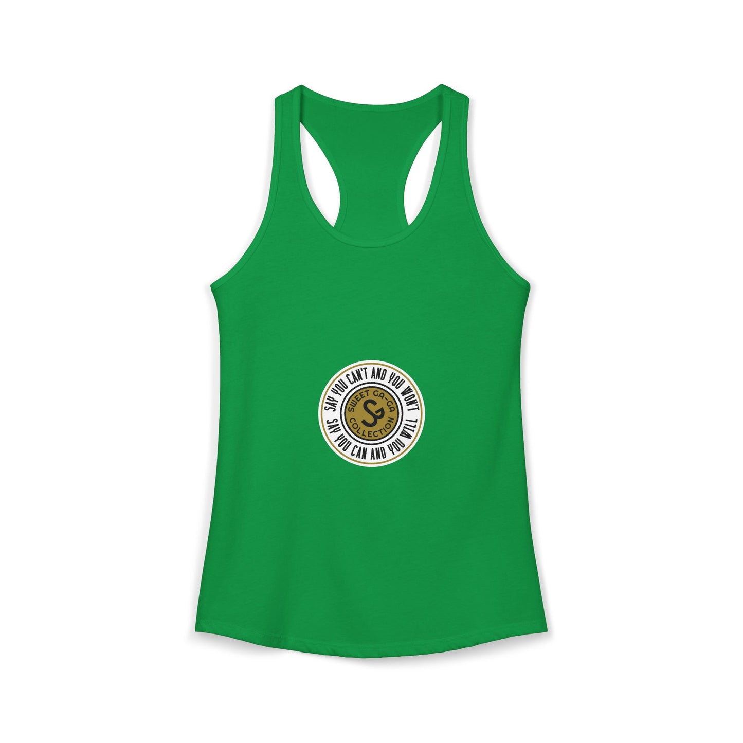Women's Ideal Racerback Tank -"Say You Can and You Will"