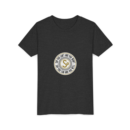 Youth Tee - "Say You Can and You Will" Retro Badge Graphic