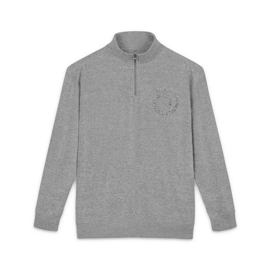 Embroidered "Say You Can and You Will" Fleece Pullover - Quarter Zip Cozy Sweatshirt