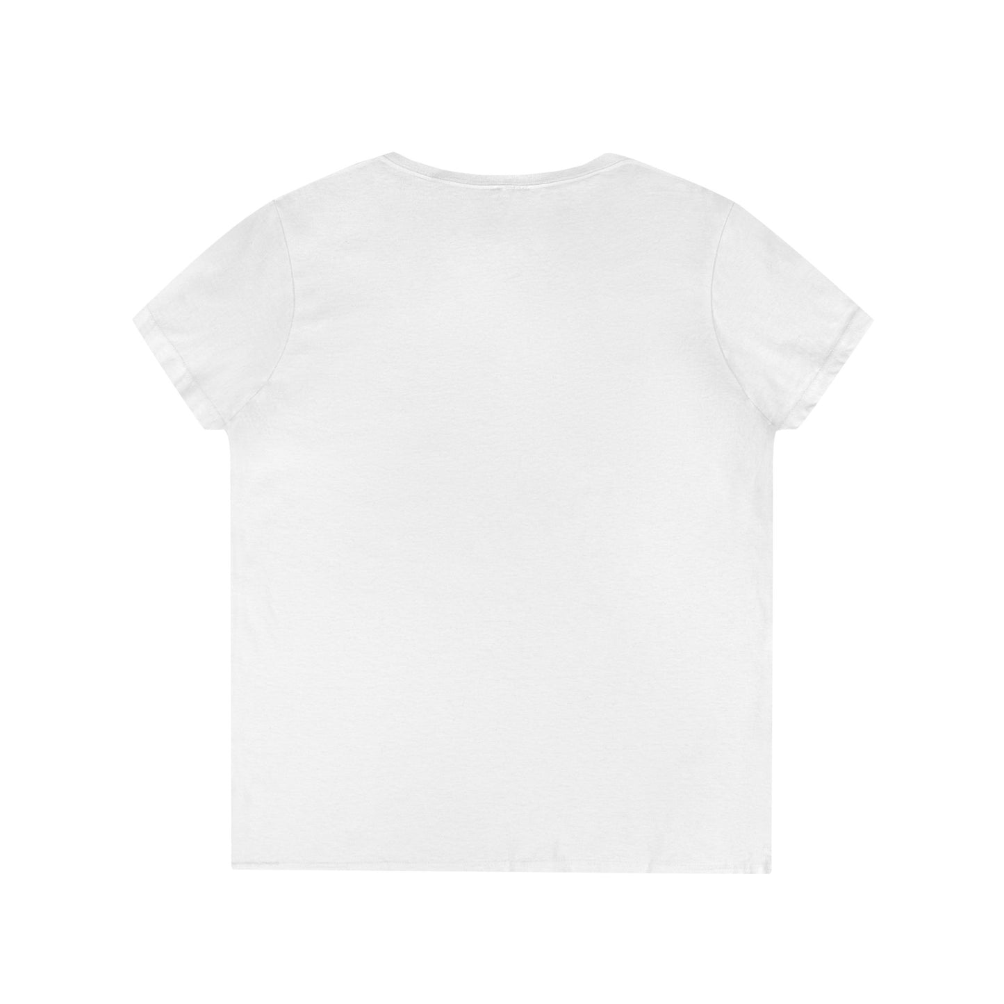 Ladies' V-Neck T-Shirt — Retro Gold Seal 'S' Emblem