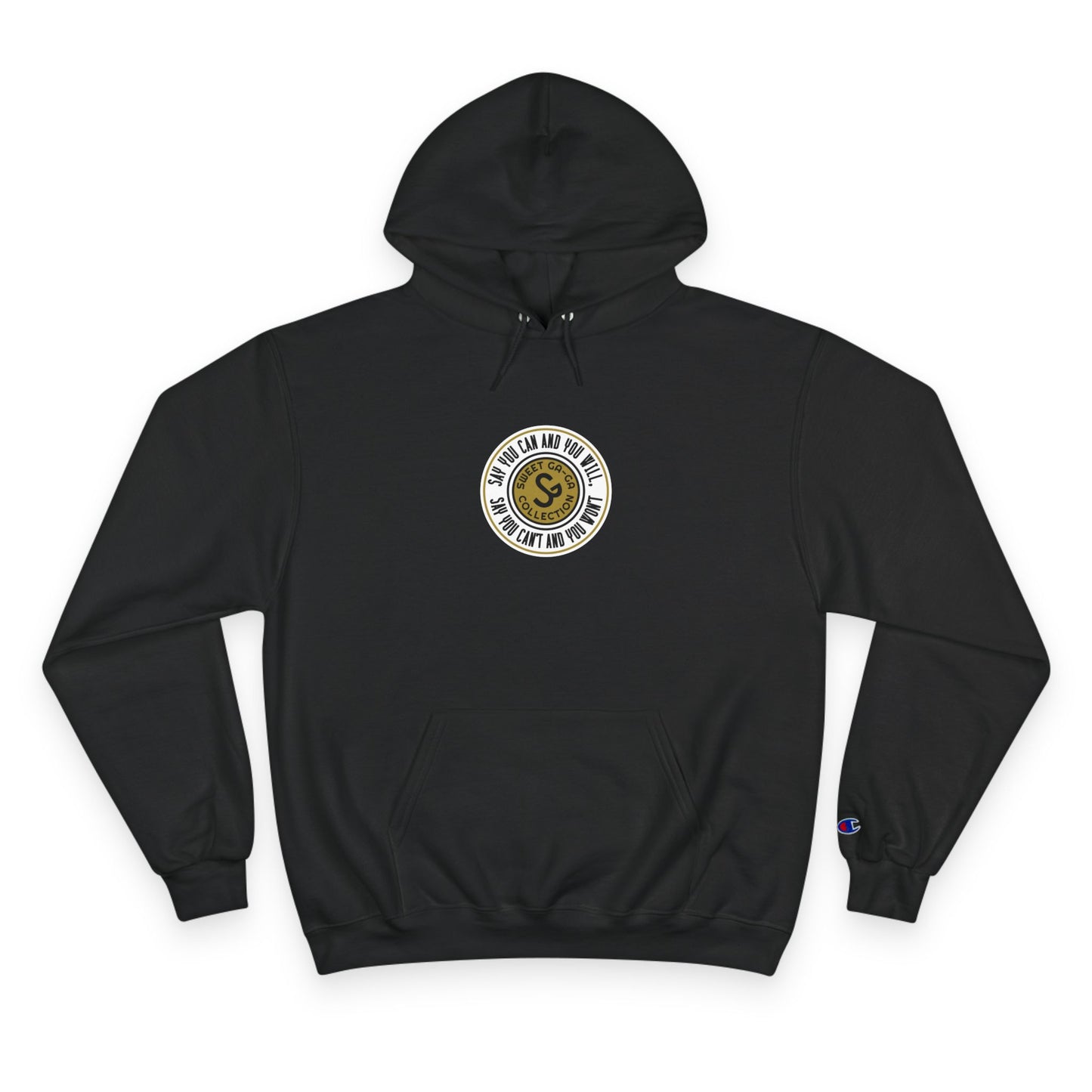 Champion Hoodie — Vintage-Inspired Circular Logo Hoodie