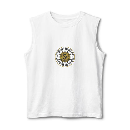 Muscle Tank — "Say You Can and You Will" Retro Surf Circle Logo