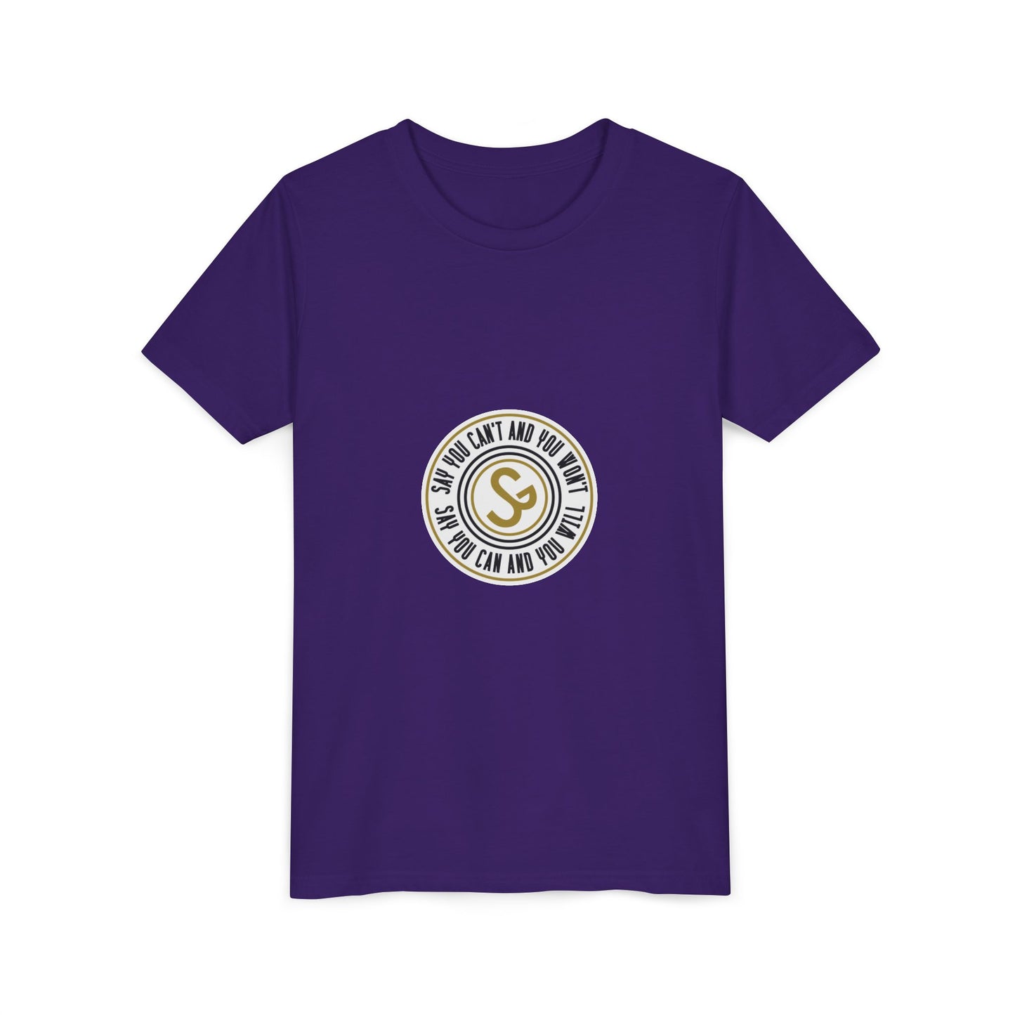 Youth Tee - "Say You Can and You Will" Retro Badge Graphic