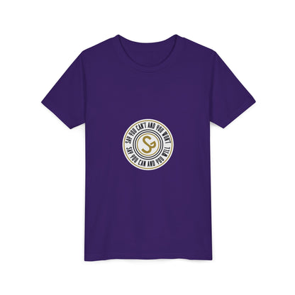 Youth Tee - "Say You Can and You Will" Retro Badge Graphic
