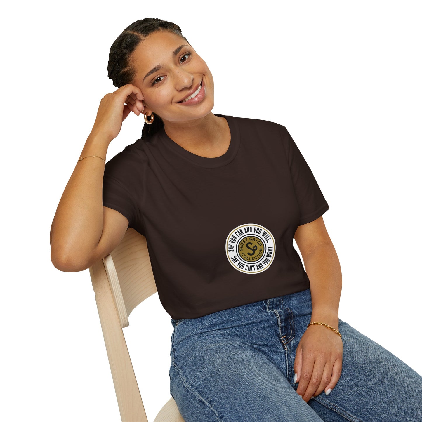 Vintage Seal Graphic T-Shirt — 'SS' Round Emblem Logo