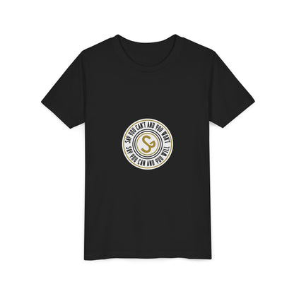 Youth Tee - "Say You Can and You Will" Retro Badge Graphic