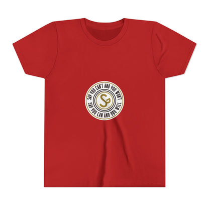 Youth Tee - "Say You Can and You Will" Retro Badge Graphic